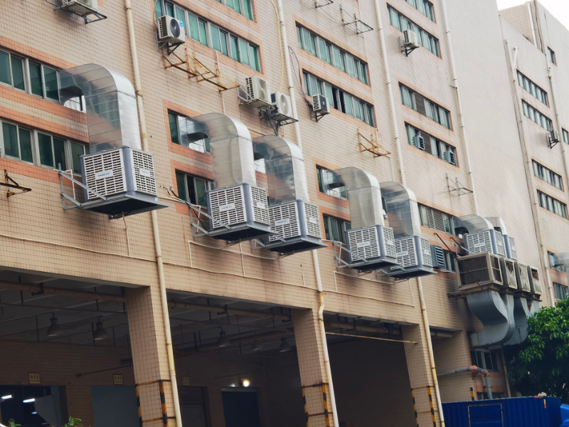 生產(chǎn)車(chē)間降溫通風(fēng)安裝環(huán)?？照{(diào)