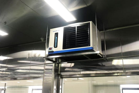 工業(yè)廠房車間，安裝蒸發(fā)冷省電空調(diào)-臥式軸流