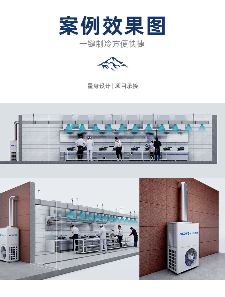 星科廚房空調(diào)應用降溫案例效果圖