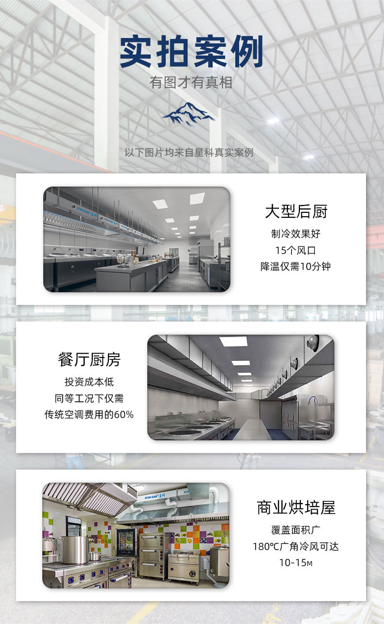 星科廚房空調(diào)應用降溫案例
